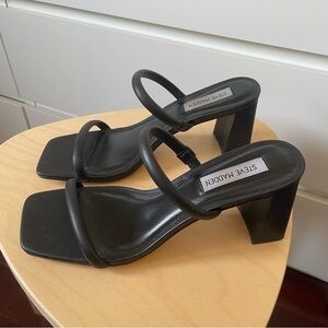 Steve Madden Lilah Heeled Sandals in Black, Women’s Size 8 Heels